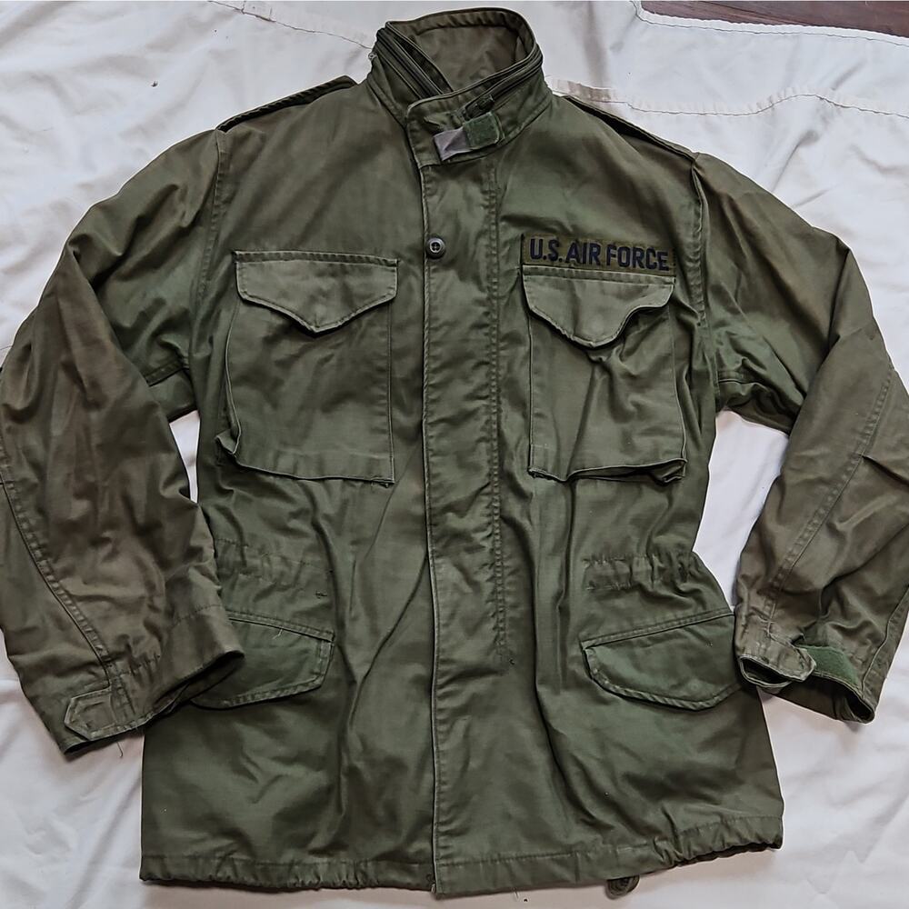 Vintage U.S. Air Force Green Cold Weather Field Jacket Hood Liner S Reg - Picture 2 of 9
